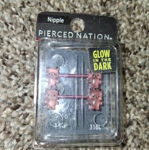 Pierced Nation Glow in the Dark Nipple Bars